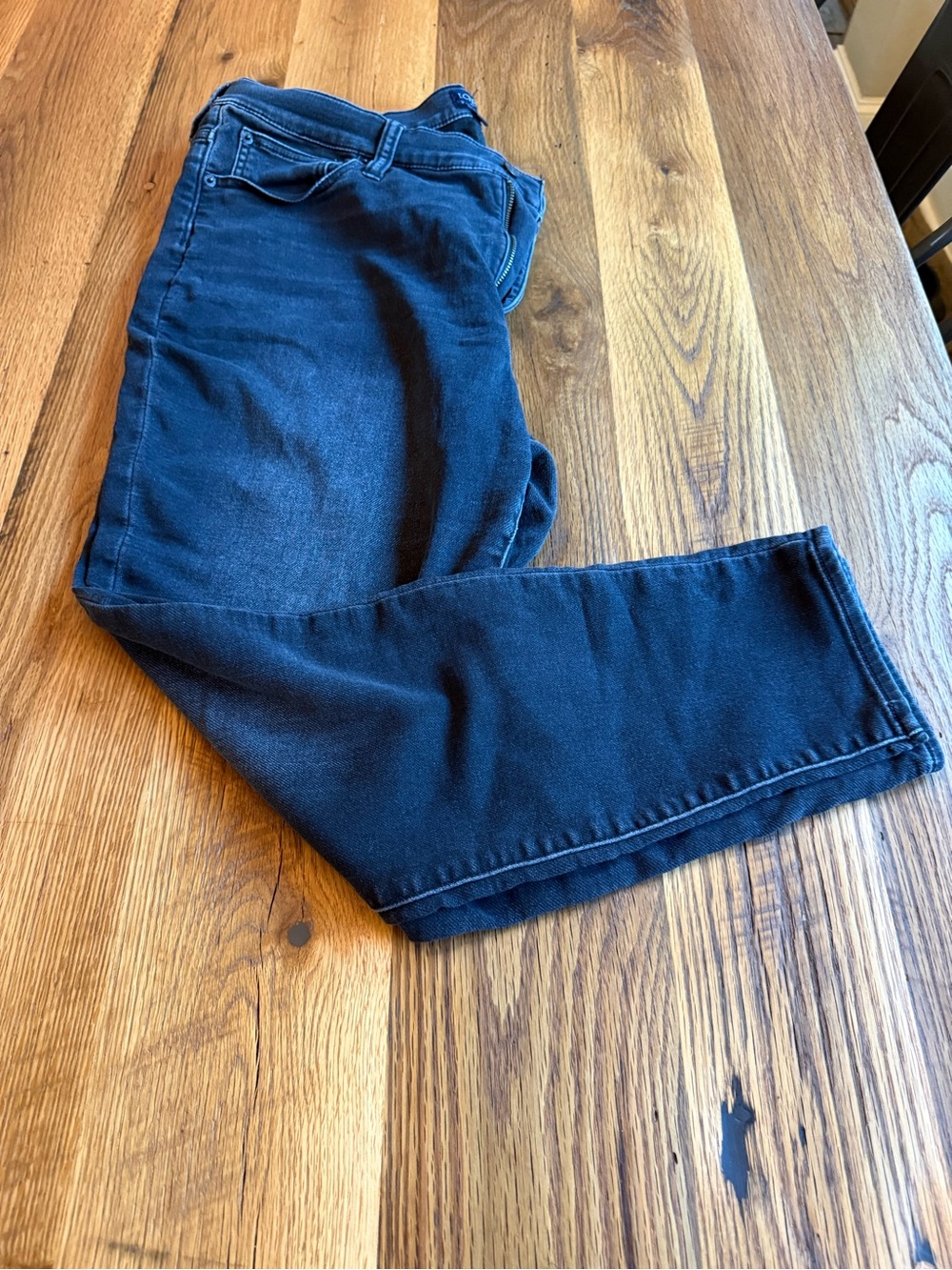 J. Crew Women's Straight Sweat-pant Jeans in Faded Black Wash